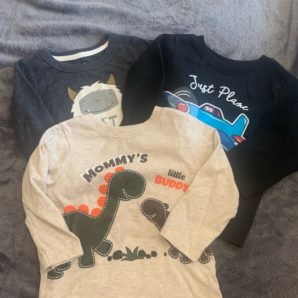 Mommy's Little Buddy Dinosaur Long Sleeve T-Shirt